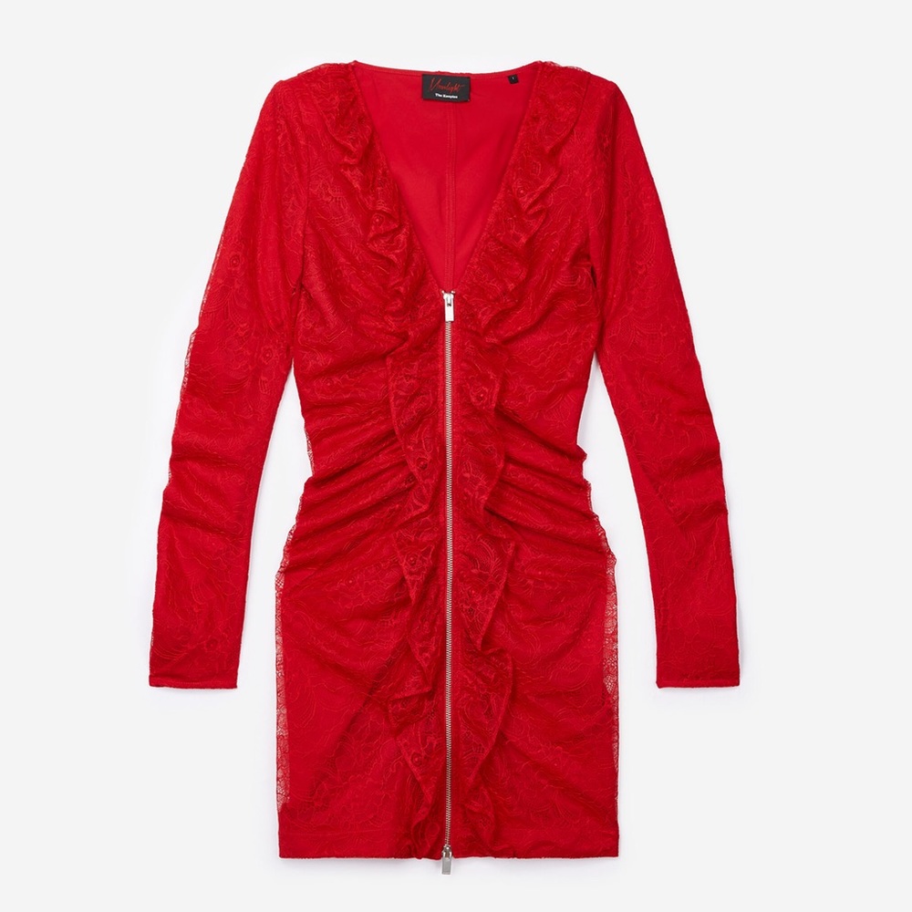 The Kooples Red Lace Mini Dress size small